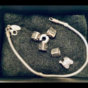 Authentic Pandora bracelet with charms